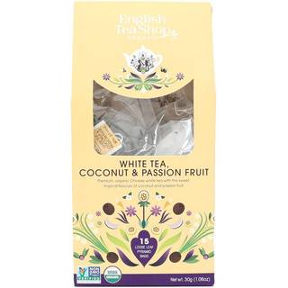 White Tea Coconut & Passion Fruit Tea Økologisk - 15 breve - English Tea Shop
