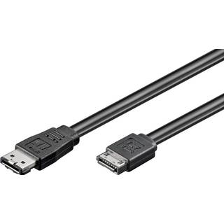 HDD eSATA kabel 1,5 GBits / 3 GBits / 6 GBits, sort, 0,5m,