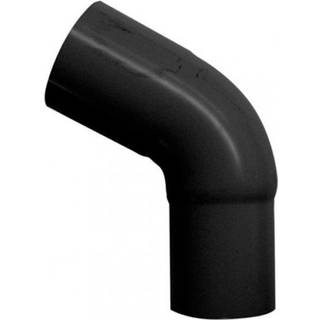 Plastmo bøjning, PVC, sort, 60° - Ø90 mm
