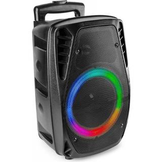 Transportabel Højttaler FT8LED med hjul og håndtag / 8" bas med LED lys-ring / B