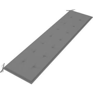 Hynde Til Havebænk Oxfordstof - Grå / 200 x 50 x 3 cm