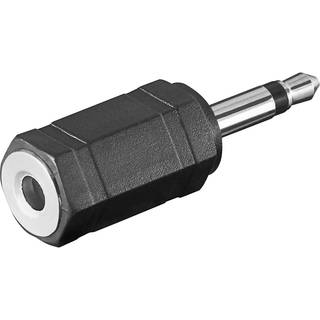 Audio adapter 3,5mm han (2-pin, mono) til 3,5mm hun (3-pin, stereo)