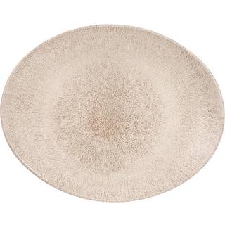 Churchill Raku porcelæn tallerken oval 27cm jadegrøn