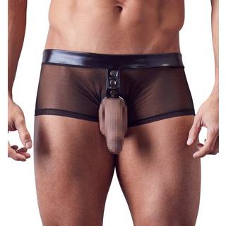 Pants i powernet-wetlook-mix med cockring