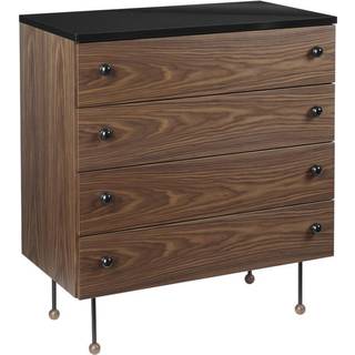 Gubi - 62 Dresser / 4 Drawers - Kommoder - Greta Magnusson Grossman - Træ farvet,Sort - Metal/Træ