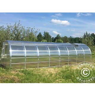Drivhus polycarbonat TITAN Arch 280, 36m², 3x12m, Sølv