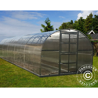 Drivhus polycarbonat TITAN Arch 320, 36m², 3x12m, Sølv