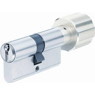 ABUS Profilcyl. m/knop. Z1L430 Rustfri Look +0 mm ud +0 mm ind