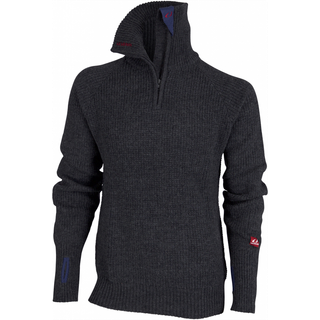 Ulvang Rav sweater w/zip uldtrøje-charcoal melange-S