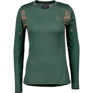 Scott Trail Run Langærmet T-shirt Dame, Str. L - Komfortabel & Stilfuld Grøn T-shirt til Løb
