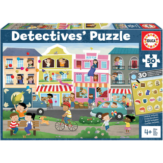 Educa Detective Puslespil, Busy Town - 50 brikker