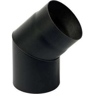 Metalbestos 200 mm knærør 45° sort røgrør