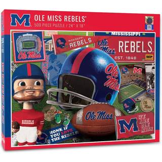 Youthefan NCAA Mississippi Ole Miss Rebels Retro Series Puzzle - 500 stykker Team farver store