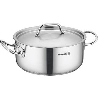 Dyb gryde i rustfrit stål med låg, 40 cm / 31 L, &#34;Proline Gastro&#34; - Ko