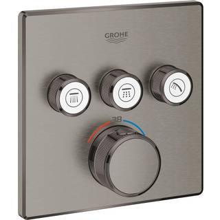 Grohe GRT SmartCntrl term 3SC til indbyg, 3 ventiler, forplade, b. hard graphite 29126AL0