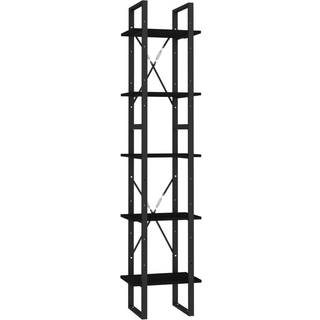 bogreol 40x30x175 cm 5 hylder massivt fyrretræ grå