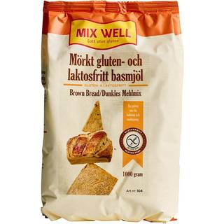 Gluten- og laktosefri mørk basismel - Mix Well 104