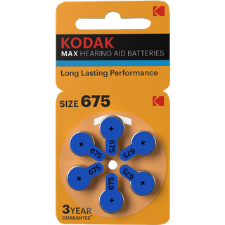 Kodak Høreapperat Size 675/PR44 Batterier - 6 stk