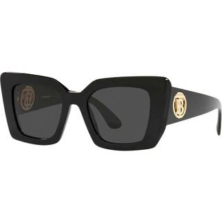 Burberry Kvinde BE4344 DAISY 300187 Solbriller Acetat Sort Grå Firkantet Normal