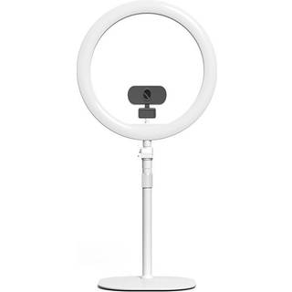 KODAK LED Ring Light Bord Stander m. Kameraholder & Mobilholder - Hvid