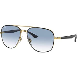 Ray - Ban Unisex RB3683 90003F Solbriller Metal Sort Blå Firkantet Normal Skygge