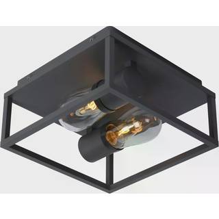 Loftlampe Carlyn badeværelse 2 lyskilder sort