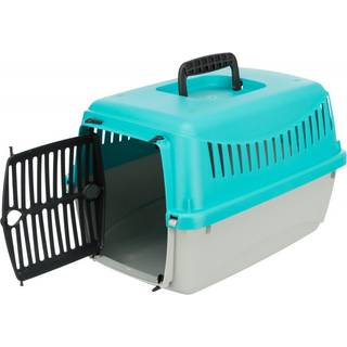 Trixie Capri transport box XXS: 26 × 25 × 39 cm light grey/turquoise