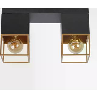 Lucide Loftslampe Rixt, dæmpbar, Sort, Stue/spisestue, Metal, Moderne