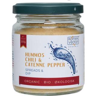 Smørepålæg Hummus Chili & Cayenne peber Økologisk - 200 gram - Rømer Vegan