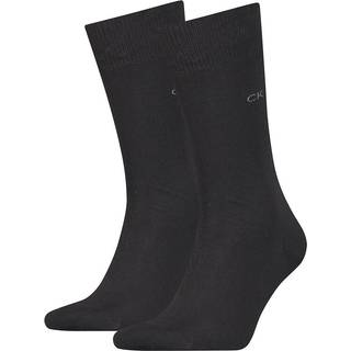 Calvin Klein 2-pak Carter Casual Flat Knit Sock - Black - Str 39/42 * Kampagne *
