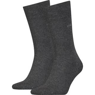 Calvin Klein 2-pak Carter Casual Flat Knit Sock - Darkgrey - Str 39/42