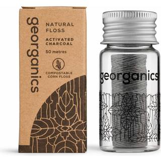 Bæredygtig Tandtråd Georganics Charcoal Glasdispenser