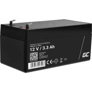 Green Cell 12V 3.3Ah VRLA Batteri til Alarmer, Kasseapparater og legetøj