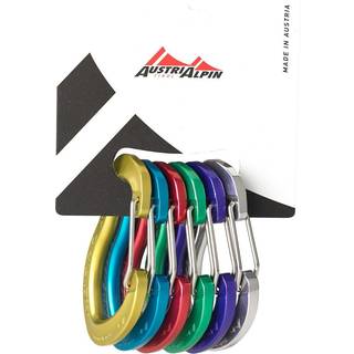 AustriAlpin - Micro Wire 6er Set Alu - Karabin med snaplås kulørt