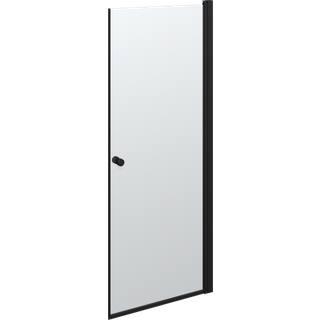 Scanbad Match A svingdør, B77-79 cm, H200 cm, sort/klart glas