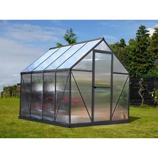 Drivhus polycarbonat 4,6m², Palram/Canopia, 1,85x2,47x2,08m, Grå