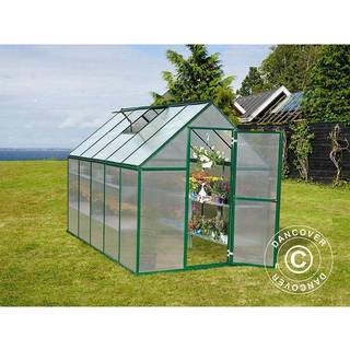 Drivhus polycarbonat 5,7m², Palram/Canopia, 1,85x3,06x2,08m, Grøn