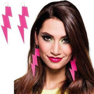Neonpink lyn øreringe