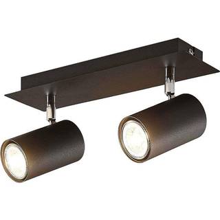 Lindby loftspot Joffrey, 31 cm, 2 lyskilder, sort, GU10 Joffrey Lindby, dæmpbar, Sort, Stue/spisestue, Metal, Moderne