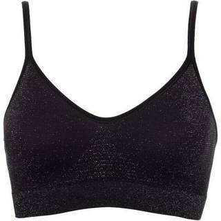 Missya Lucia Waffel Glitter Bra Top - Black - Medium