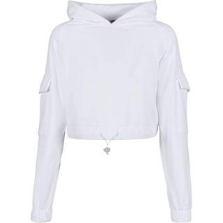 Urban Classics Dame Kort Worker Hoodie Hvid