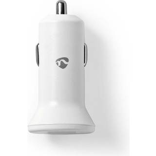 Nedis billaddare, 2.4A, 2x USB-A utgångar, svart