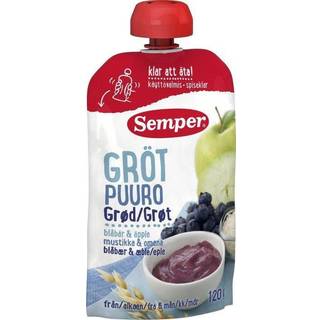Grød med blåbær og æble fra 6 mdr. - 120 gram