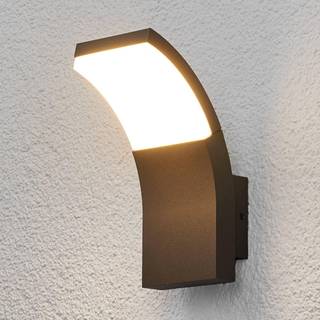 Lucande udendørs LED-væglampe Timm, 20 cm, antracit, IP54