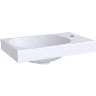 Geberit Acanto håndvask til underskab hanehul til højre: Hvid, B=40cm, H=11.5cm, T=25cm, Hanehul=Til højre, Overløb=Uden