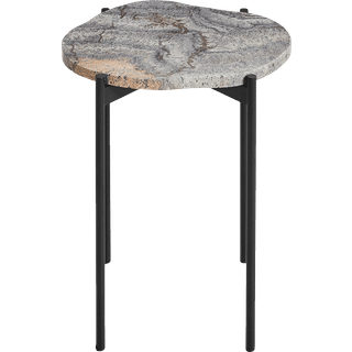 Woud La Terra Sidebord t L: 40,5 Cm - Sidebord & Aflastningsbord Travertin Grå - 110573