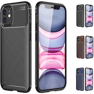 Carbon silikone cover Apple iPhone 12 Mini (5.4")  - brun