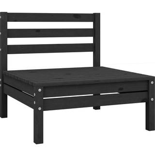 Hjørnemodul Til Havesofa Massivt Fyrretræ - 1 / Sort / Midtersofa