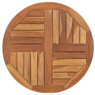 Bordplade 2,5 Cm 40 Cm Massivt Teaktræ - Rund / 70 x 70 cm