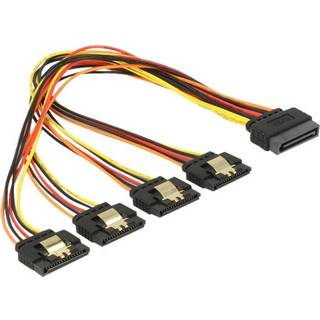 Delock SATA 15-bens strømstik med til 4x SATA 15-bens strømstikkabel